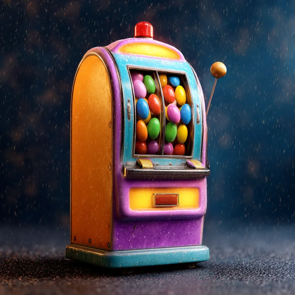 Tragamonedas con carretes coloridos